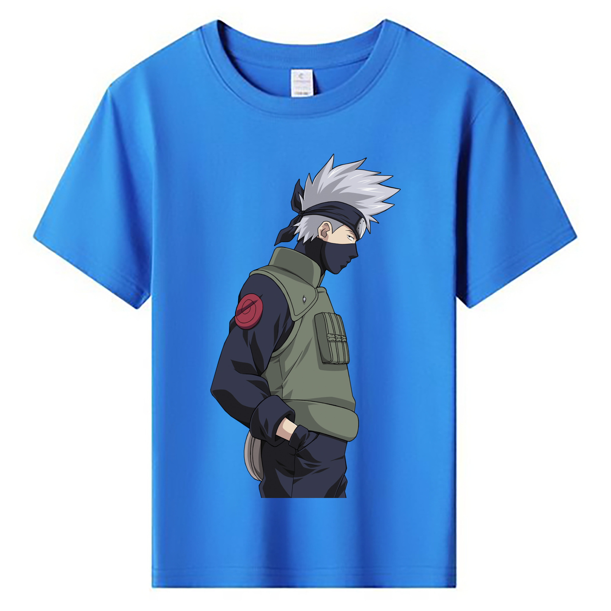 （画像用） NARUTO -ナルト- はたけ カカシ Hatake Kakashi 綿100％キッズTシャツ（フロントプリント）
